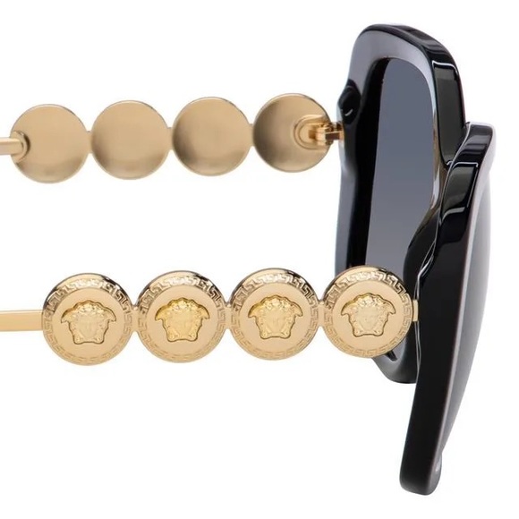 VERSACE BLACK MEDUSA UNISEX SUNGLASSES VE 4375-F - Picture 5 of 5